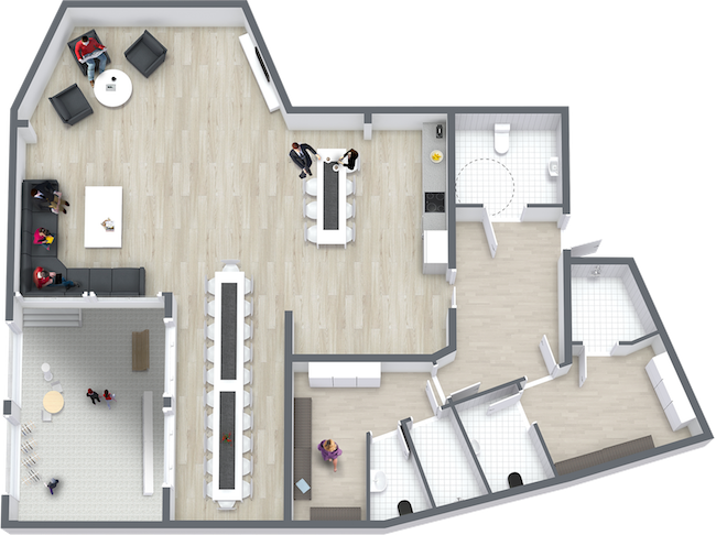 Plantegning av fellesområdet